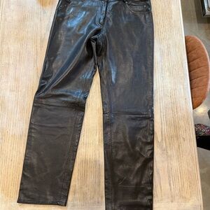 Gucci Black Leather Pants